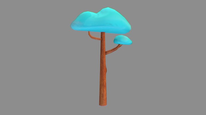 Tall Alien Tree 3D Model