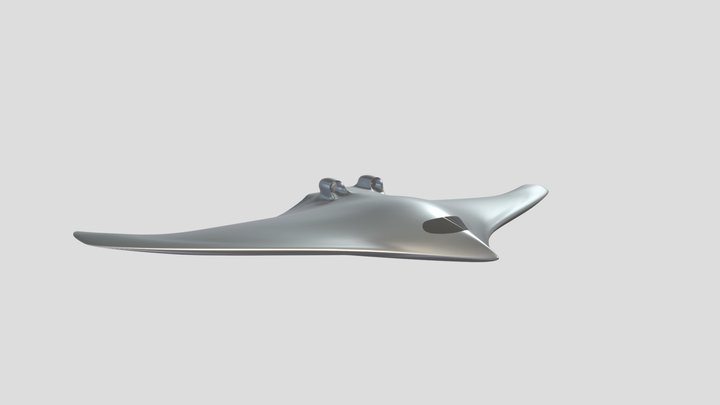 Blended Body Concept With Engines 3D Model