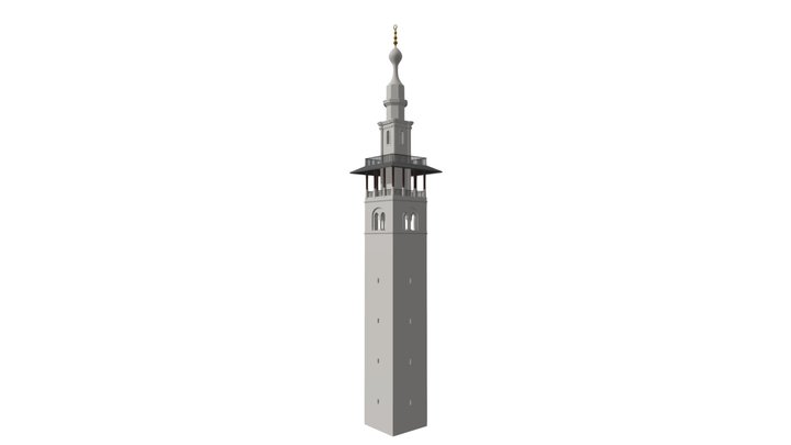 Minaret of the Bride, Damascus 3D Model