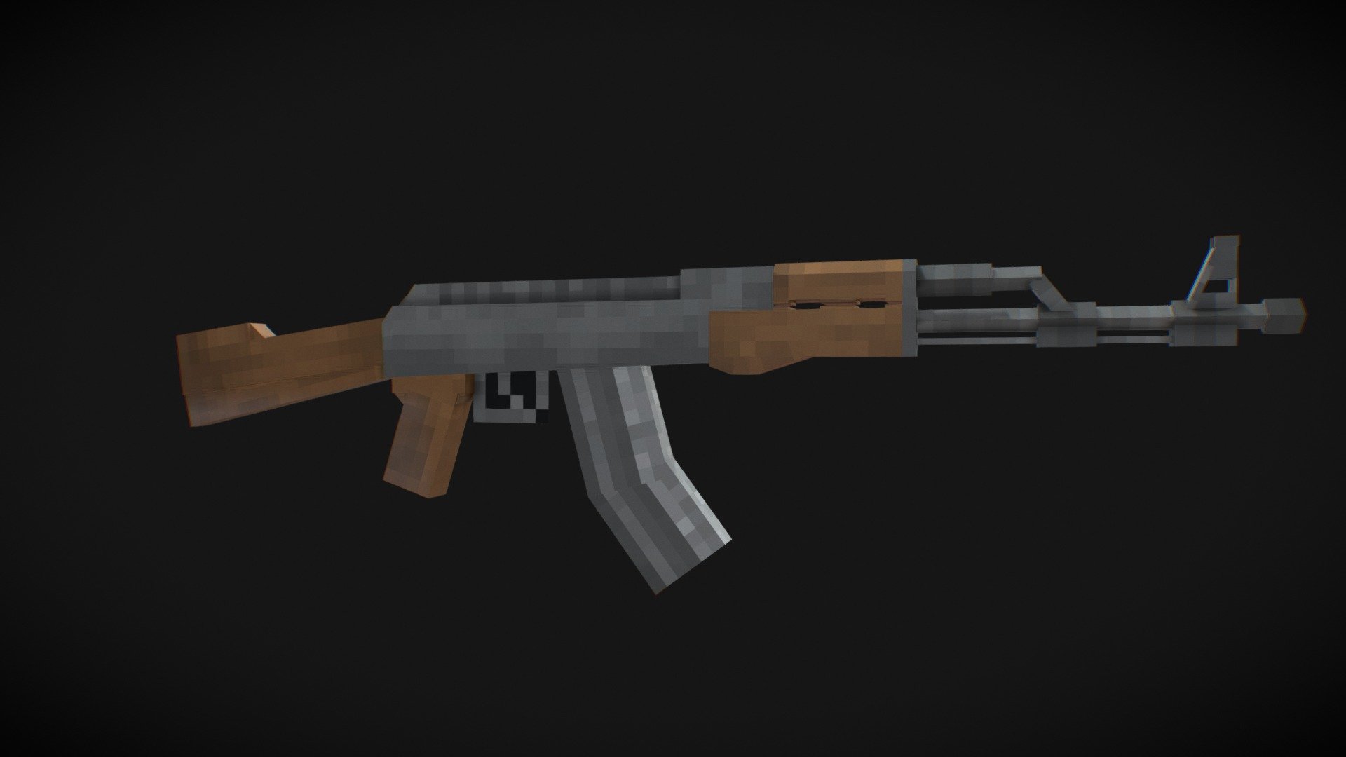 AK-47 [Minecraft] - 3D model by umegu13 [af3cb7d] - Sketchfab