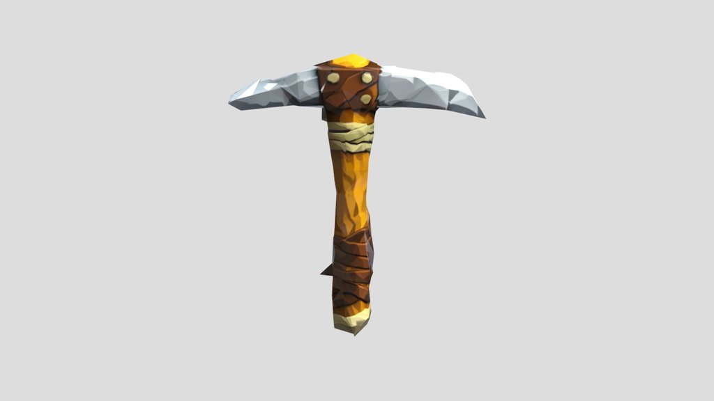 3D Low Poly Pickaxe