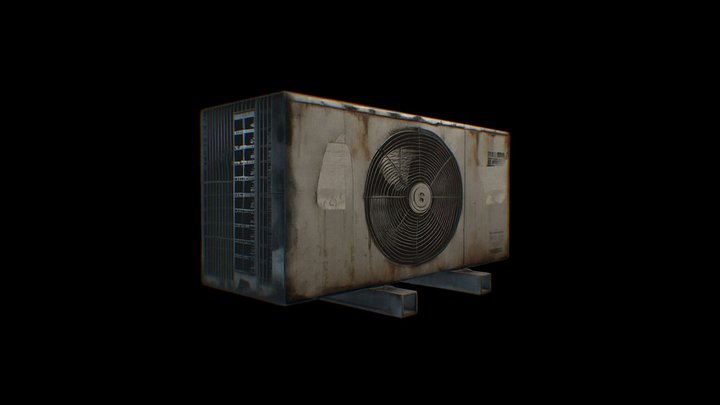 Air Conditioner 02 - rusty (Proops) 3D Model