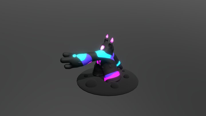 Glowing Tar Golem 3D Model
