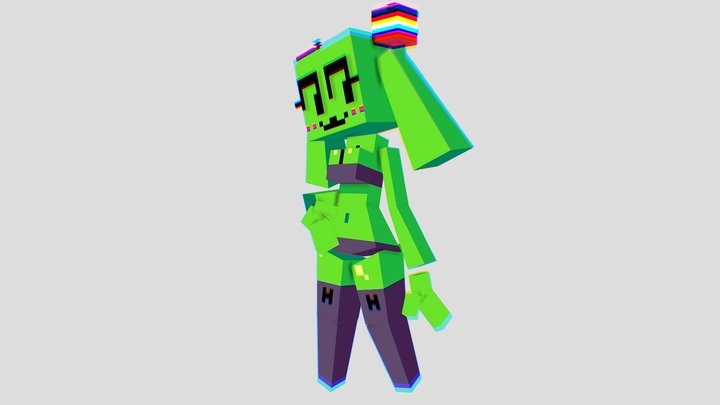 Creeper Girl 3D Model