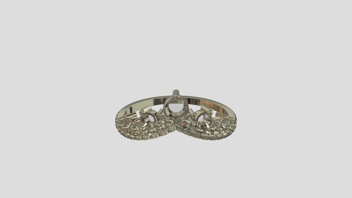 ADRG010 Diamond ring engagemet wedding jewelry 3D Model
