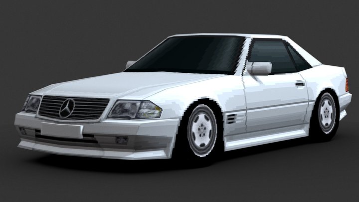 Mercedes-Benz SL73 AMG R129 (PS1 Low-poly) 3D Model