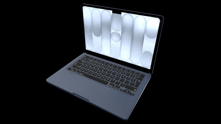 Macbook/Macbook Air M-Series (Notch Separated) – Free 3D Model STL
