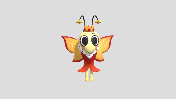 (UNRIGGED) Golden Wings Flyte (Dandy's World) 3D Model