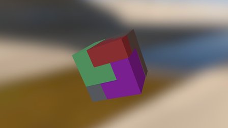 Puzzle Cube Assembly 3D Model