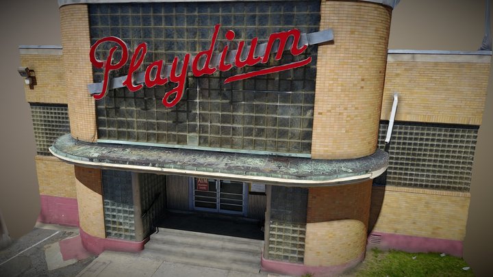 Playdium Sign - Albany NY 3D Model