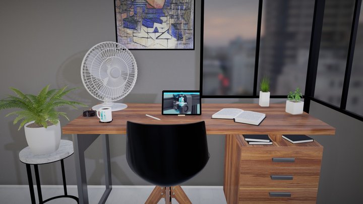 WorkStation 3D Model