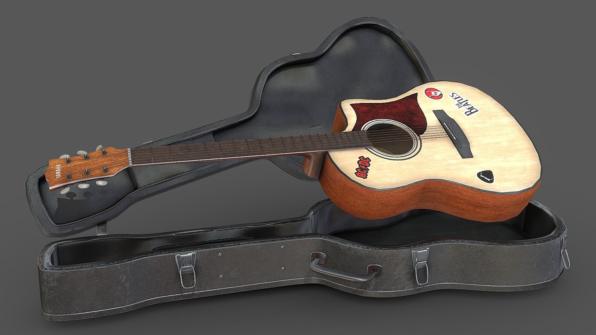 Yamaha Guitar Classique — Sketchfab embed 3D viewer