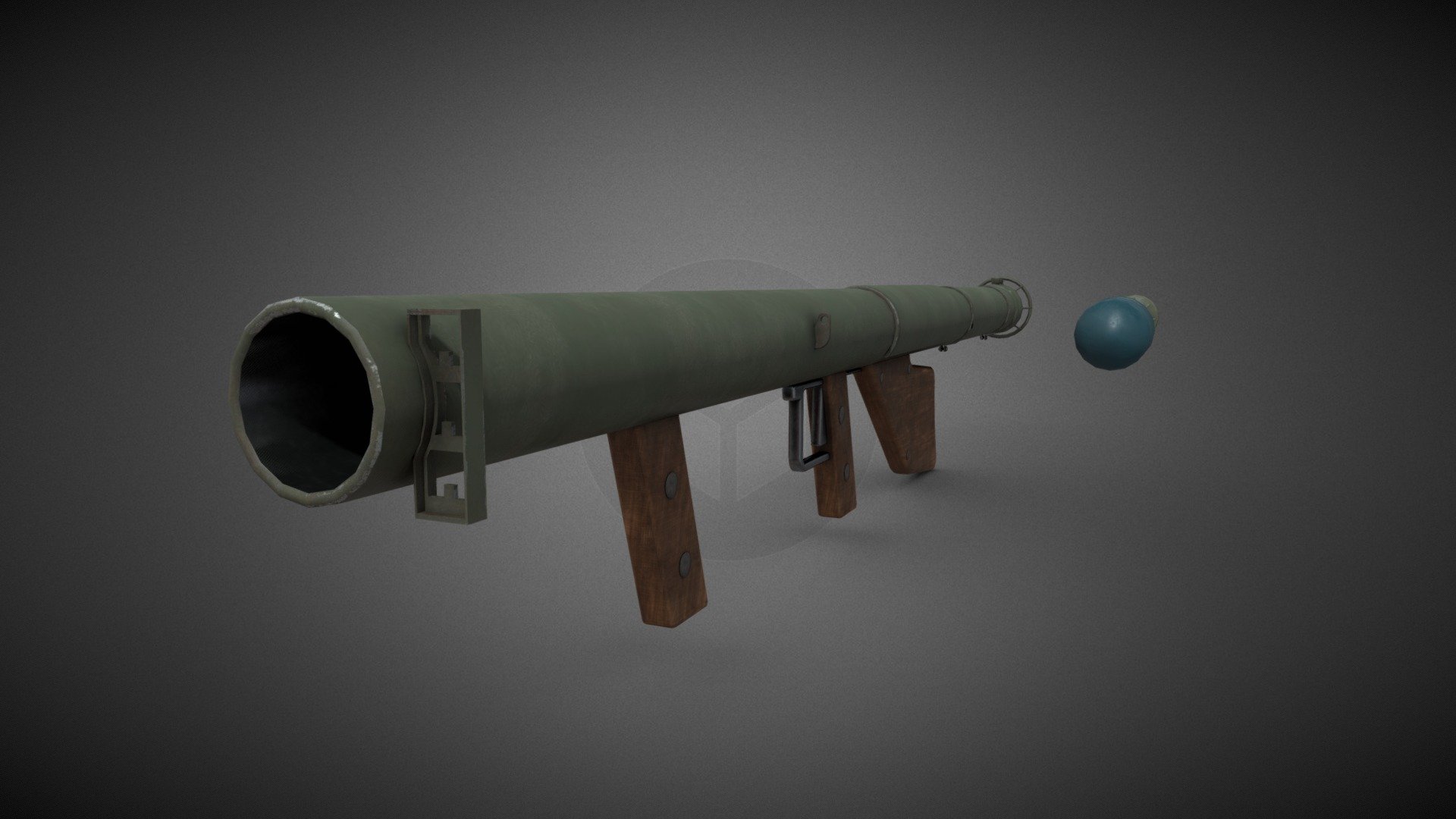 Bazooka m1a1 with rocket 3D model by wwfw (anapi21) [af49f02