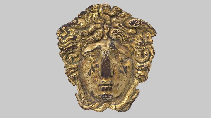 Mounting with a Medusa head 3D Model