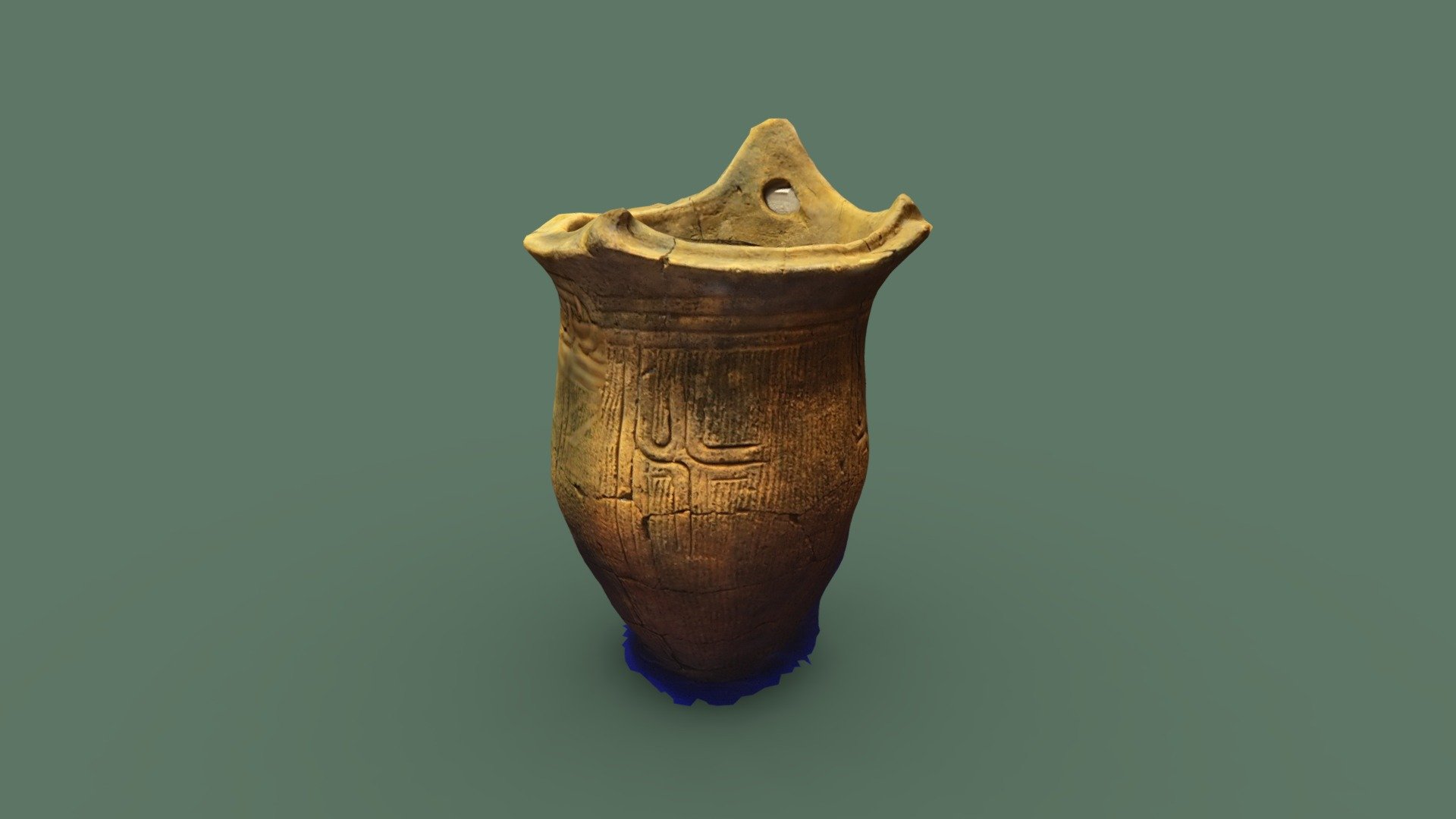 勝坂式土器（清瀬市野塩前原遺跡）　観察記録3Dモデル — Sketchfab embed 3D viewer