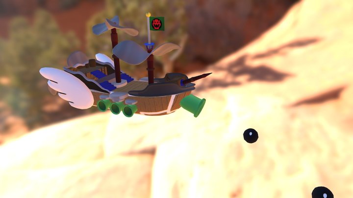 Adam's Mario-Style Airship Model 3D Model
