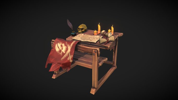 Pirate desk 3D Model