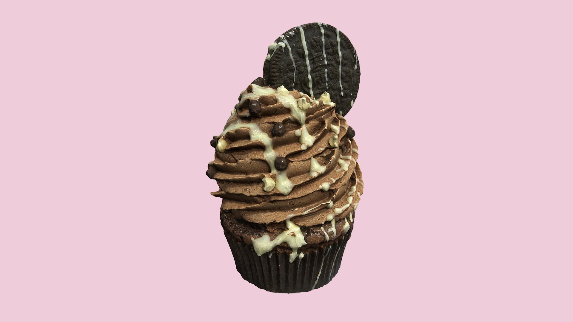3D model Brownie cupcake - This is a 3D model of the Brownie cupcake. The 3D model is about a couple of pine cones.