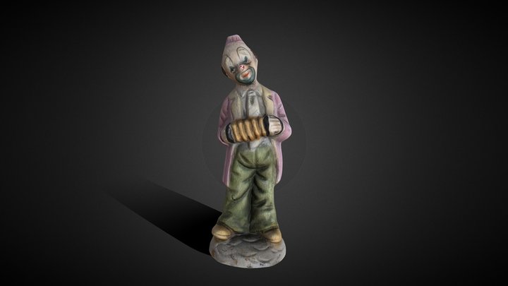 High-Poly Clown Statue Photogrammetry 3D Model