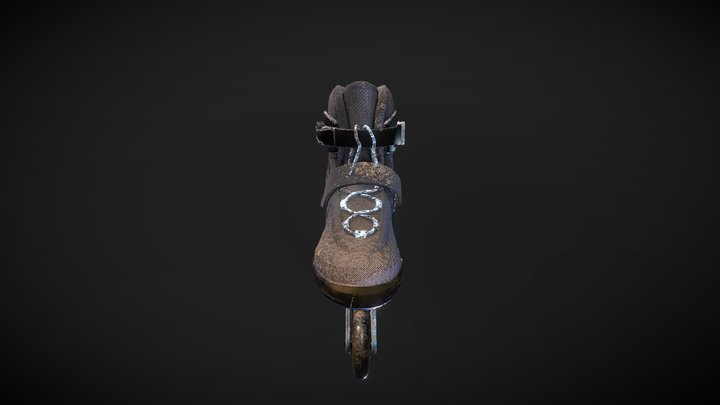 Muddy rollerskate 3D Model