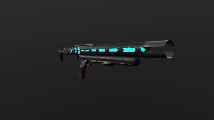Sci-Fi submachine gun 3D Model