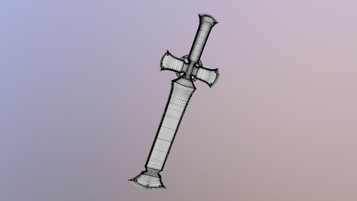 Cross Great sword- Leo Whitefang- Guilty Gear 3D Model