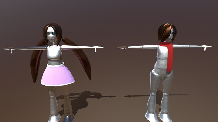 Runa and Ruko 3D Model