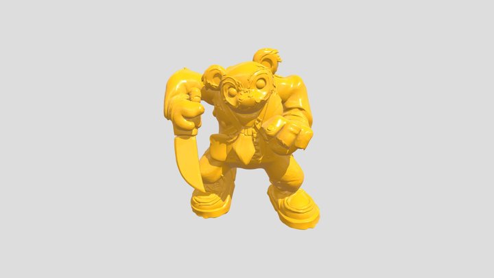 Bear in the Alley 3D Model