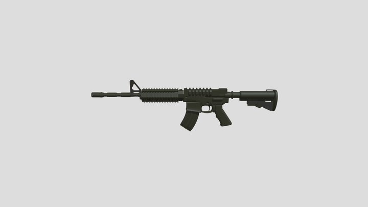 M4 Carbine Game Asset 3D Model