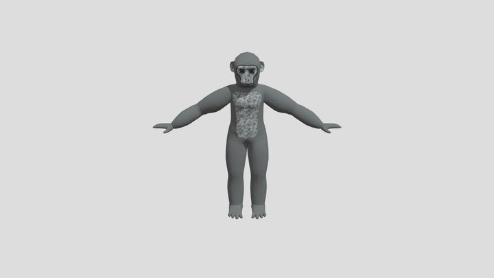 Chimp from ear game 0.05 3D Model