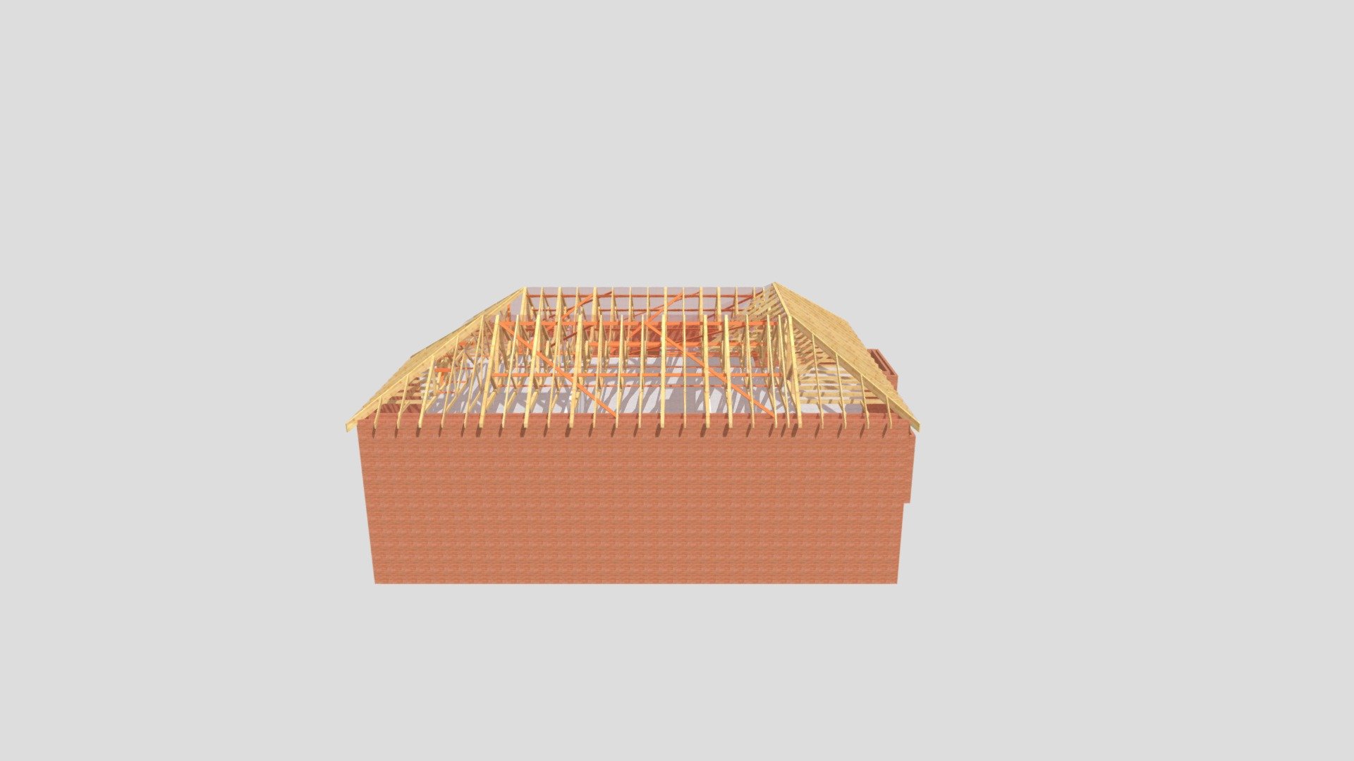 Doubled hipped roof With Flat Valley