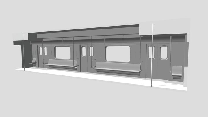 Subway Train Interior 3D Model