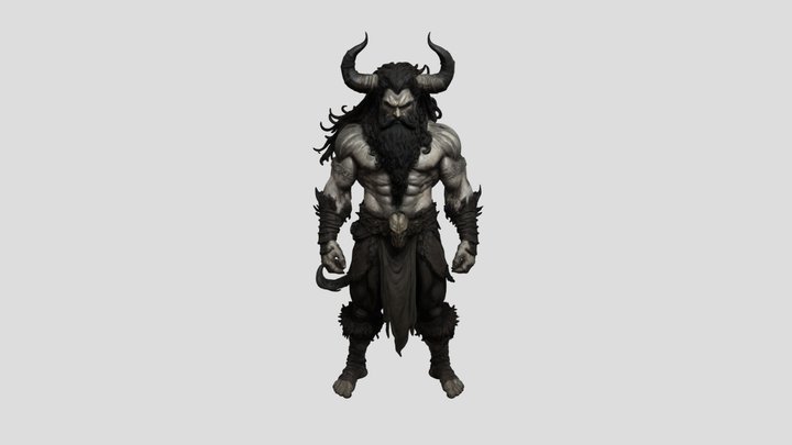 Fury of the Minotaur 3D Model