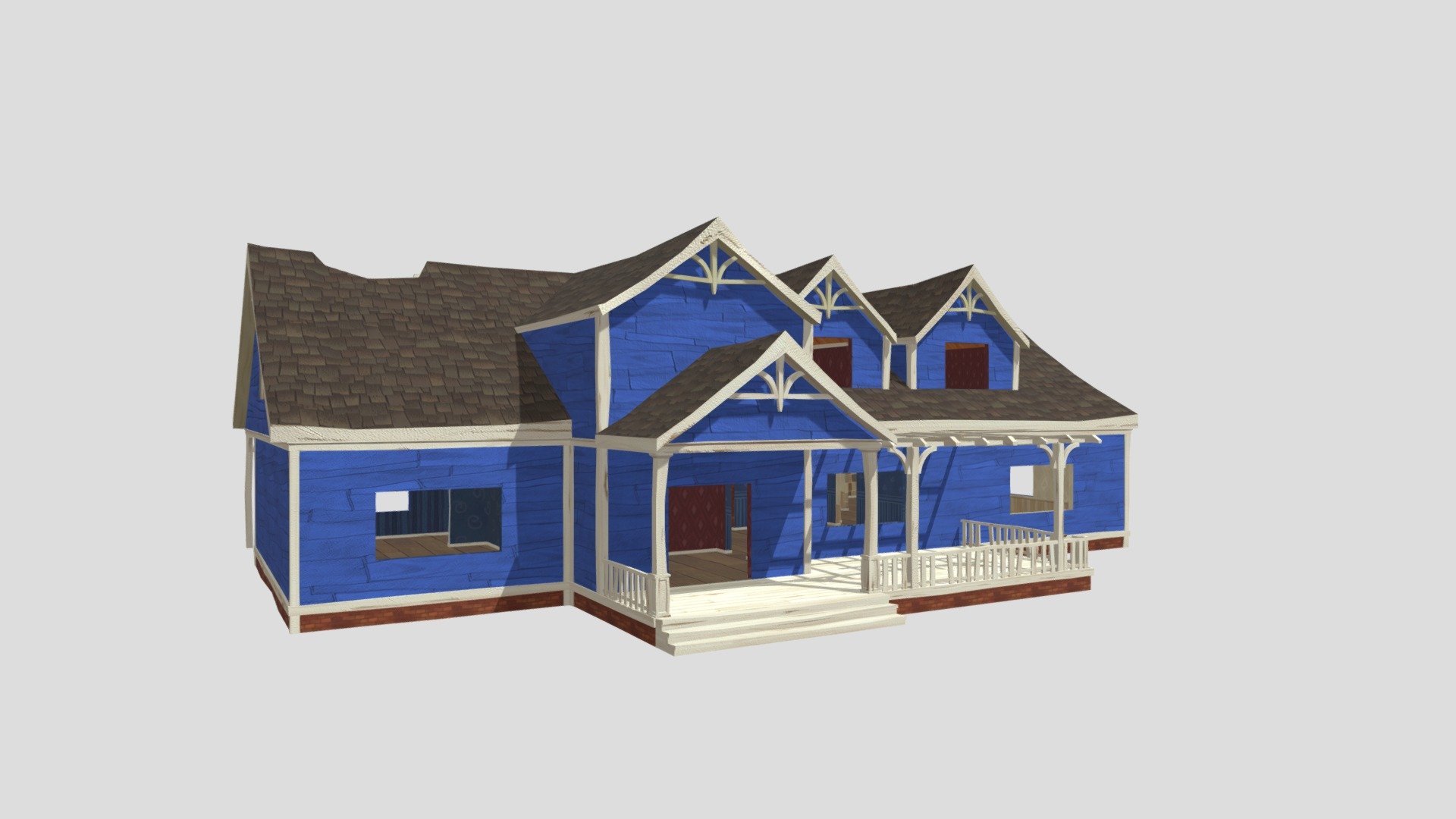 Neighbors House Alpha 2 Download Free 3d Model By Youthful Strawbewwy Youthful Strawberry Af548ee - hello neighbor alpha 2 in roblox