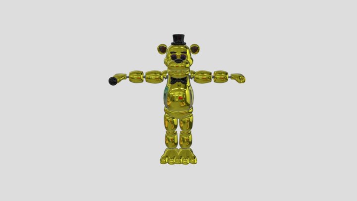 Golden freddy 3D Model