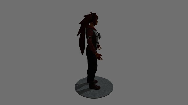 PBR Android Mercenary 3D Model
