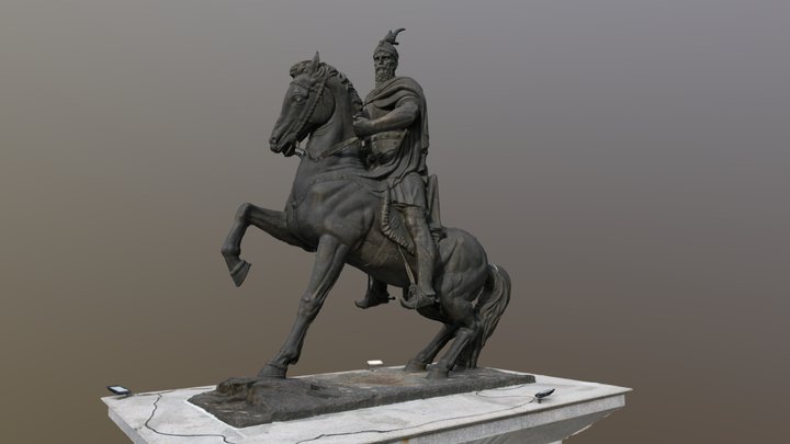 Prishtina City Gjergj Kastrioti Statue 3D Model