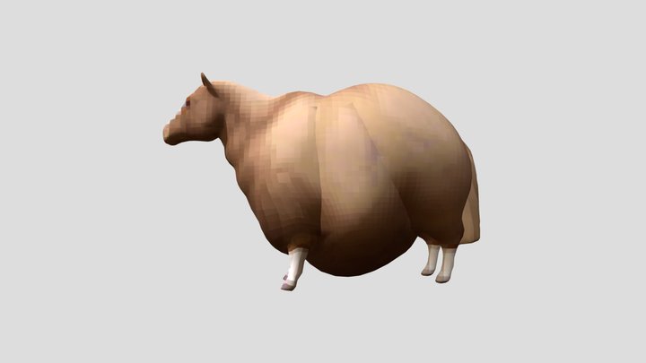 fat horse 3D Model