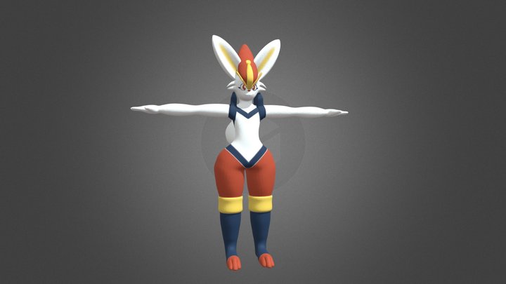 Cinderace V1 3D Model