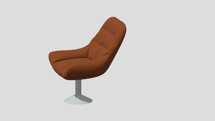 little sofa chair with cloth design 3D Model