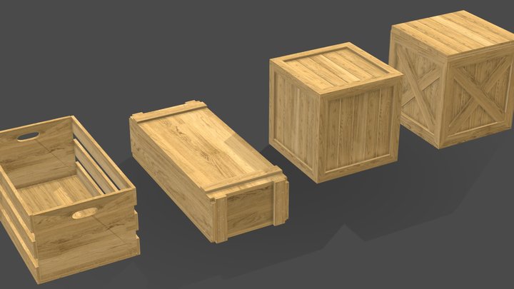 GameReady Crate Packs 3D Model