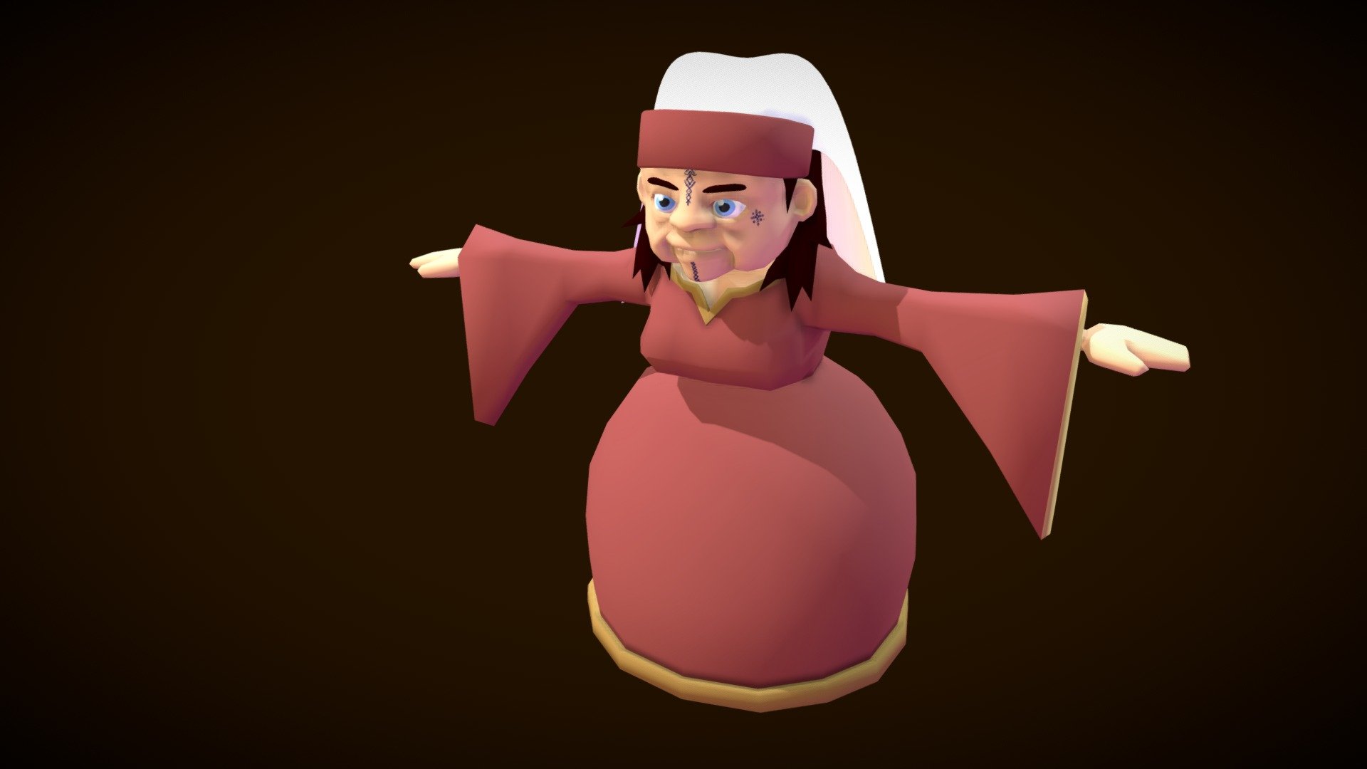 Low Poly Tunisian Grandmother