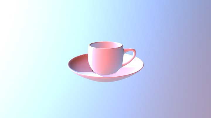 Cup of Coffee With Saucer 3D Model