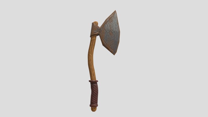 Stylized Medieval Axe 3D Model