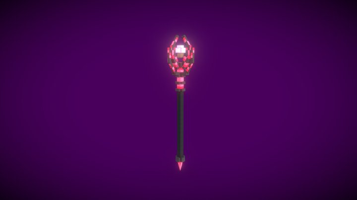 Cupcake Staff 3D Model
