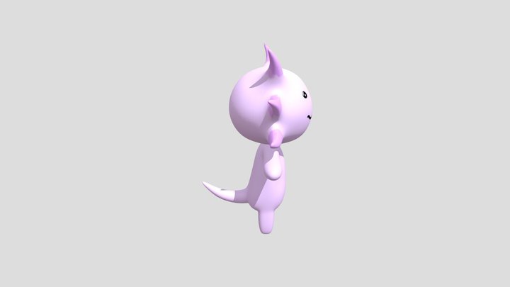 Animal Crossing Axolotl 3D Model