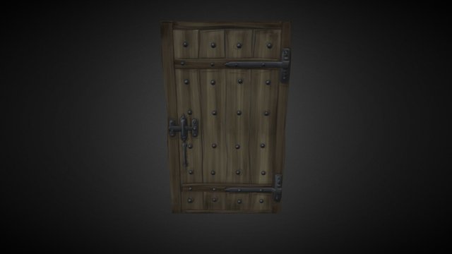 Wooden Door Hakeem 3D Model