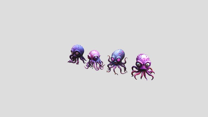 Hideous_squid_monsters_3_d_1 3D Model