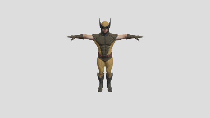 Wolverine Rigged 3D Model
