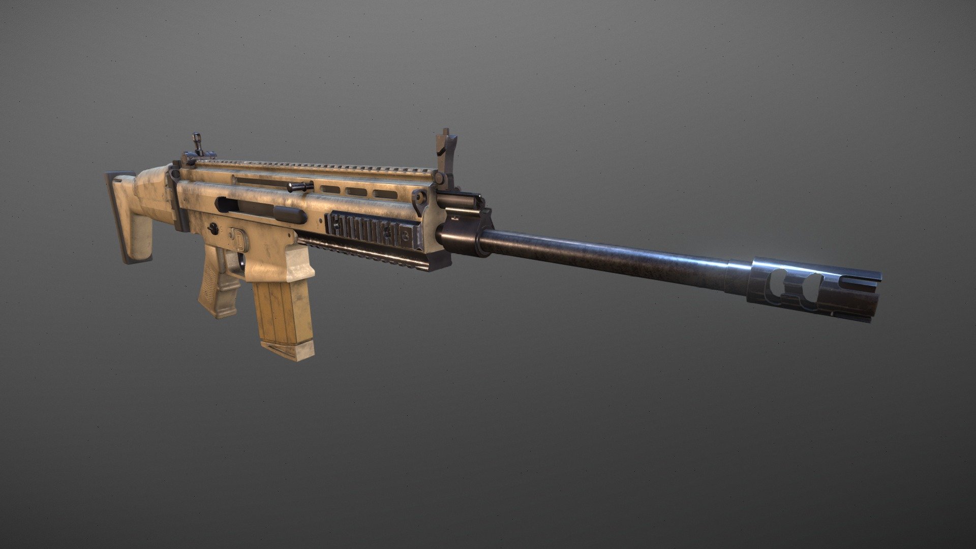 SCAR-H - Download Free 3D model by Gergely Lóczi (@Gergely) [af66f13 ...